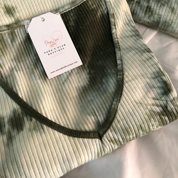 Matcha Mist Ribbed Knit Midi Dress - Picture 5 of 5